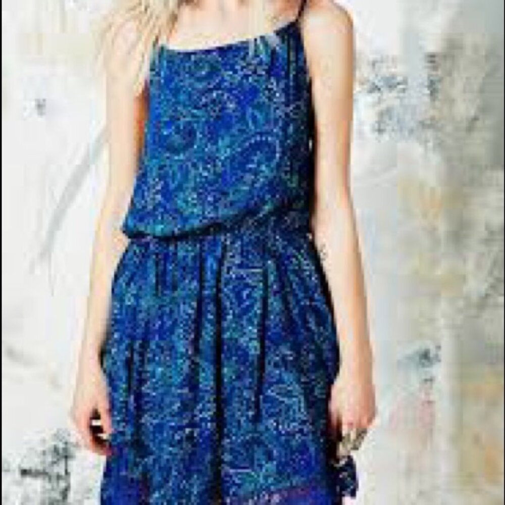 Ecote Paisley Floral Garbie Minidress Size XS